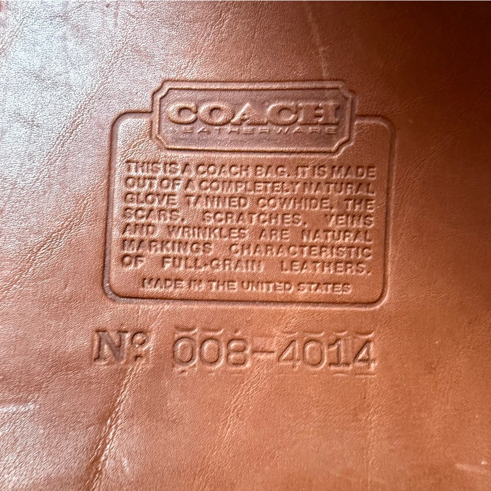 VINTAGE COACH Embassy Briefcase 9050 British Tan Business Bag - Picture 11 of 11